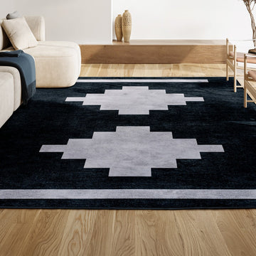 Adriel Geometric Tribal Medallion Machine-washable Area Rug